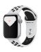 Смарт часовник Apple Nike + S5 - 40mm, сребрист, сребриста/черна силиконова каишка - 1t