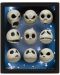 3D плакат с рамка Pyramid Disney: Nightmare Before Christmas - Jack Expressions - 1t