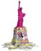 3D Пъзел Ravensburger от 108 части - Статуята на Свободата, Попарт - 2t