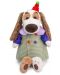 Плюшена играчка Budi Basa - Кученце Бартоломей в шарено палтенце с шапка, 27 cm - 1t