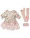 Комплект дрехи за кукла Paola Reina - Рокля на цветя с дантела, 32 cm - 2t