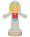 Дървена играчка Goki - Кукла за обличане - 1t