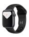 Смарт часовник Apple - Nike S5, 40mm, сив с черна каишка - 1t