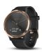 Смарт часовник Garmin - Vívomove HR Sport, 43mm, златист/черен - 1t