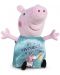 Плюшена играчка Peppa Pig - Прасенцето Пепа със зелена рокля с еднорог, 28cm - 1t