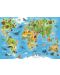 Пъзел Educa от 150 части - Световна карта с животни - 2t