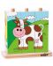 Низанка с дървени кубчета Woody - Домашни любимци, 9 части - 1t