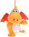 Плюшена играчка Morgenroth Plusch – Оранжев седящ Динозавър, 22 cm - 1t
