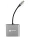 Адаптер Natec - Fowler Mini, USB-C/USB 3.0, HDMI, USB-C, сив - 3t