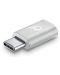 Адаптер Cellularline - USB-C/Micro USB, сив - 1t