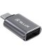 Адаптер Tellur - TLL155691, USB-C/USB-A, сив - 1t