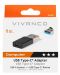 Адаптер Vivanco - 45351, USB-A/USB-C, черен - 3t