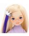 Аксесоари за кукла Orange Toys Sweet Sisters - Светлосини обувки, чанта и лилав кичур - 3t