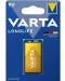 Алкална батерия VARTA - Longlife, 9V, 1 бр. - 1t