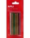 Блестящи цветни лепилни пръчки силикон Apli – ø 7.5 х 100 mm, 12 броя - 1t