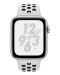 Смарт часовник Apple Nike + S4 - 40mm, сребрист, сребриста/черна силиконова каишка - 2t