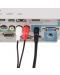 Аудио кабел VCom - CV212, жак 3.5 mm/2x RCA, 5 m, черен/бял/червен - 6t