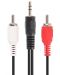 Аудио кабел VCom - CV212, жак 3.5 mm/2x RCA, 1.8 m, черен/бял/червен - 1t