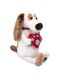 Плюшена играчка Budi Basa - Кученце Бартоломей, със сърчице, 27 cm - 3t