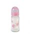 Стъклено шише Baby Nova - 230 ml, розово - 1t