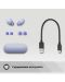 Безжични слушалки Sony - WF-C700N, TWS, ANC, лилави - 11t