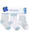 Бебешки чорапи с 3D уши KikkaBoo - Bear with me,  0-6 месеца, 3 чифта, Blue - 1t