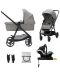 Бебешка количка 4 в 1 KinderKraft - Newly, Moonlight Grey - 1t