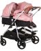 Бебешка количка за близнаци Chipolino - Дуо Смарт, фламинго - 2t