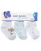 Бебешки летни чорапи KikkaBoo - Dream Big, 6-12 месеца, 3 броя, Blue - 1t