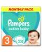 Бебешки пелени Pampers - Active Baby 3, 208 броя - 4t