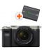 Безогледален фотоапарат Sony - Alpha 7C, FE 28-60mm, Silver + батерия Sony NP- FZ100 - 1t