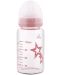 Бебешко стъклено шише Lorelli - Anti Colic, 120 ml, Blush Pink - 2t
