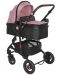 Бебешка количка Lorelli - Alba Premium, с адаптори, Pink - 1t