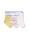 Бебешки чорапи KikkaBoo Stripes - Памучни, 6-12 месеца, жълти - 1t