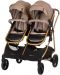 Бебешка количка за близнаци Chipolino - Дуо Смарт, златисто бежова - 6t