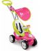Детска количка Smoby - За прохождане и бутане, розова - 1t