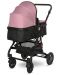 Бебешка количка Lorelli - Alba Premium, с адаптори, Pink - 5t