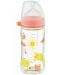 Бебешко шише NIP - РР, Flow M, 0 м+, 260 ml, Girl, оранжево - 1t