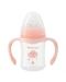 Бебешко шише с широко гърло KikkaBoo Clouds - С антиколик биберон, 180 ml, розово - 1t