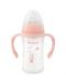 Бебешко шише с широко гърло KikkaBoo Rabbit - С антиколик биберон, 260 ml, розово - 1t