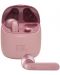 Безжични слушалки с микрофон JBL - T225 TWS, розови - 1t