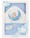 Бебешка хавлия Interbaby - Bear Sleeping Blue, 100 x 100 cm - 3t