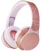 Безжични слушалки с микрофон PowerLocus - EDGE, розови/бели - 1t
