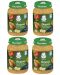 Био плодово пюре Nestle Gerber Organic - Банан, ябълка, круша, праскова, 4 х 190 g - 1t