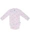 Боди Bio Baby - органичен памук, 68 cm, 4-6 месеца, бяло-розово - 1t