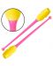 Бухалки за художествена гимнастика Maxima - 45.5 cm, розови/жълти - 1t