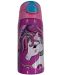 Бутилка за вода Graffiti Unicorn - Believe in Unicorn, със сламка, 500 ml - 1t