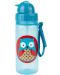 Бутилка със сламка Skip Hop Zоо - Owl, 385 ml - 1t