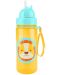 Бутилка със сламка Skip Hop Zоо - Lion, 385 ml - 2t