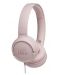 Слушалки JBL - T500, розови - 1t